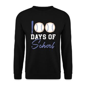 Happy 100th Day Of School Teacher Student Educator - Unisex Sweatshirt - black - Front - Alina (178cm) & Michal (187cm)