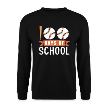 Happy 100th Day Of School Teacher Student Educator - Unisex Sweatshirt - black - Front - Alina (178cm) & Michal (187cm)