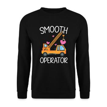 Smooth Operator Valentinstag Herztag Amor - Unisex Pullover - Schwarz - Vorne - Alina (178cm) & Michal (187cm)