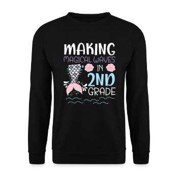 Faire des vagues magiques dans la sirène de 2e année - Sweat-shirt Unisexe - noir - Devant - Alina (178cm) & Michal (187cm)
