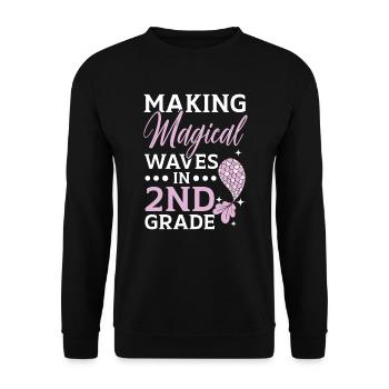 Faire des vagues magiques dans la sirène de 2e année - Sweat-shirt Unisexe - noir - Devant - Alina (178cm) & Michal (187cm)