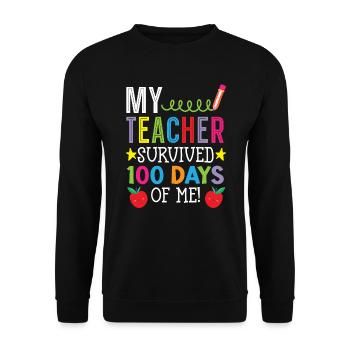 Mon professeur a survécu à 100 jours de mon élève élève - Sweat-shirt Unisexe - noir - Devant - Alina (178cm) & Michal (187cm)