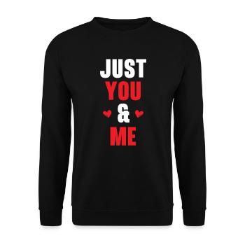Juste Toi Et Moi Saint Valentin Coeurs Jour Cupidon - Sweat-shirt Unisexe - noir - Devant - Alina (178cm) & Michal (187cm)