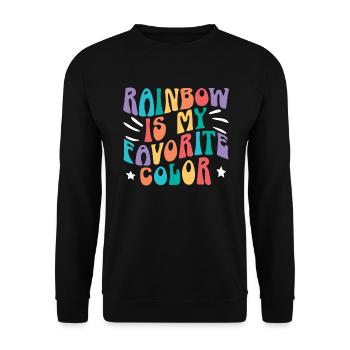 Regenbogen ist mein Lieblings-Color Pride-Monat - Unisex Pullover - Schwarz - Vorne - Alina (178cm) & Michal (187cm)