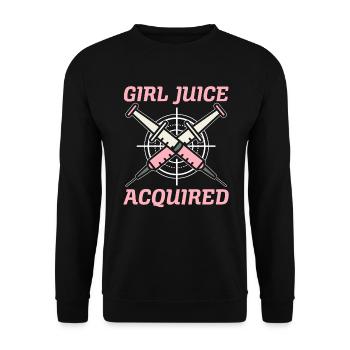 Une fille Juiced a acquis LGBTQ Pride Transgenre - Sweat-shirt Unisexe - noir - Devant - Alina (178cm) & Michal (187cm)
