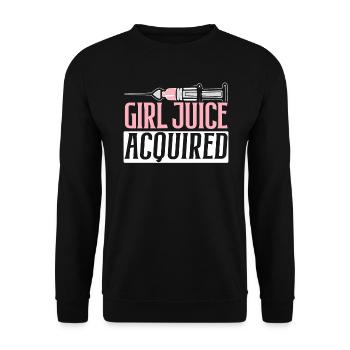 Une fille Juiced a acquis LGBTQ Pride Transgenre - Sweat-shirt Unisexe - noir - Devant - Alina (178cm) & Michal (187cm)