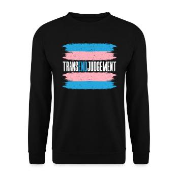 Transend-Urteil LGBTQ Transgender-Rechte - Unisex Pullover - Schwarz - Vorne - Alina (178cm) & Michal (187cm)