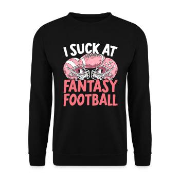 Ich sauge an Fantasy Football Auto Draft Sport Lover - Unisex Pullover - Schwarz - Vorne - Alina (178cm) & Michal (187cm)