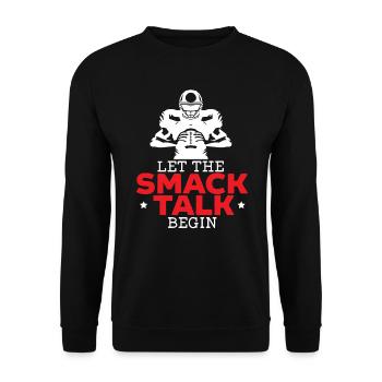 Laissez le Smack Talk commencer le sport de football Fantasy - Sweat-shirt Unisexe - noir - Devant - Alina (178cm) & Michal (187cm)