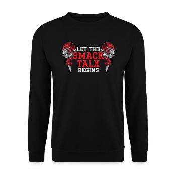 Laissez le Smack Talk commencer le sport de football Fantasy - Sweat-shirt Unisexe - noir - Devant - Alina (178cm) & Michal (187cm)