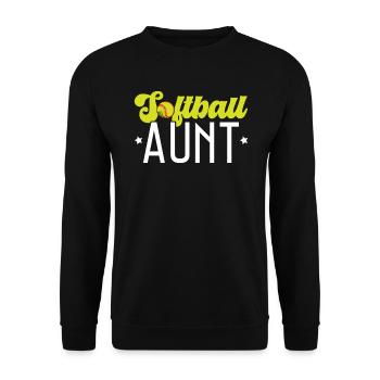 Tante de softball Joueur de softball Lanceur Receveur - Sweat-shirt Unisexe - noir - Devant - Alina (178cm) & Michal (187cm)