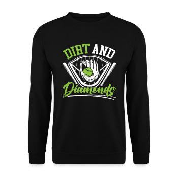 Joueur de softball Dirt And Diamonds Lanceur Receveur - Sweat-shirt Unisexe - noir - Devant - Alina (178cm) & Michal (187cm)