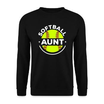 Tante de softball Joueur de softball Lanceur Receveur - Sweat-shirt Unisexe - noir - Devant - Alina (178cm) & Michal (187cm)