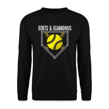 Dirt And Diamonds Joueur De Softball Lanceur Receveur - Sweat-shirt Unisexe - noir - Devant - Alina (178cm) & Michal (187cm)