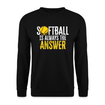 Le softball est toujours la réponse Joueur de softball - Sweat-shirt Unisexe - noir - Devant - Alina (178cm) & Michal (187cm)