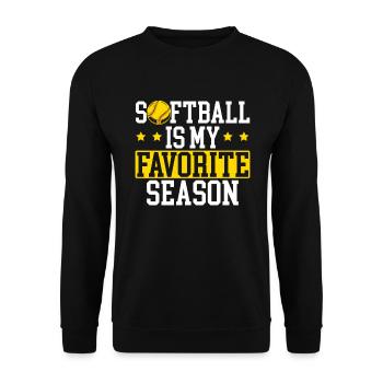 Le softball est mon joueur de softball préféré de la saison - Sweat-shirt Unisexe - noir - Devant - Alina (178cm) & Michal (187cm)