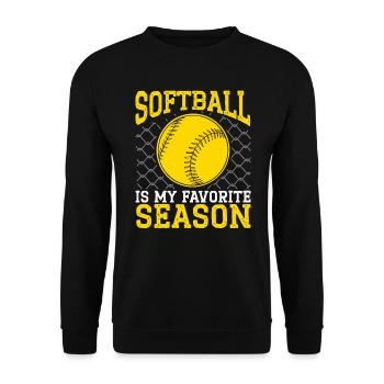 Le softball est mon joueur de softball préféré de la saison - Sweat-shirt Unisexe - noir - Devant - Alina (178cm) & Michal (187cm)