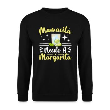 Mamacita a besoin d’une Margarita Alcoholic Mama Cocktail - Sweat-shirt Unisexe - noir - Devant - Alina (178cm) & Michal (187cm)