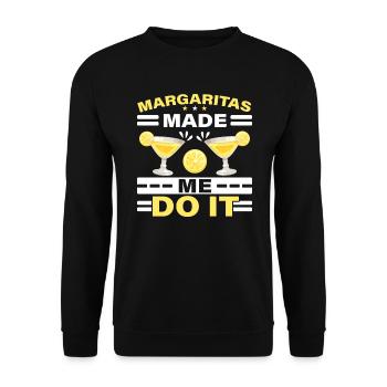 Margaritas hat mich dazu gebracht, es zu tun Alkoholischer Getränkecocktail - Unisex Pullover - Schwarz - Vorne - Alina (178cm) & Michal (187cm)