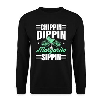 Chippin Dippin Margarita Sippin Cocktail alcoolisé - Sweat-shirt Unisexe - noir - Devant - Alina (178cm) & Michal (187cm)