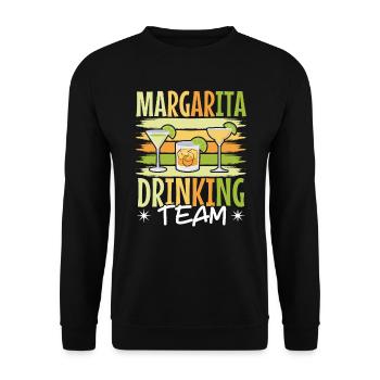 Margarita Drinking Team Cocktail de boissons alcoolisées - Sweat-shirt Unisexe - noir - Devant - Alina (178cm) & Michal (187cm)