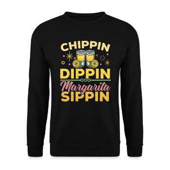 Chippin Dippin Margarita Sippin Cocktail alcoolisé - Sweat-shirt Unisexe - noir - Devant - Alina (178cm) & Michal (187cm)