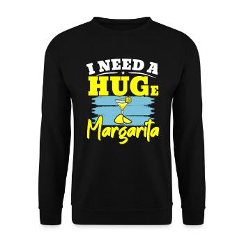 J’ai besoin d’un énorme cocktail alcoolisé Margarita Lover - Sweat-shirt Unisexe - noir - Devant - Alina (178cm) & Michal (187cm)