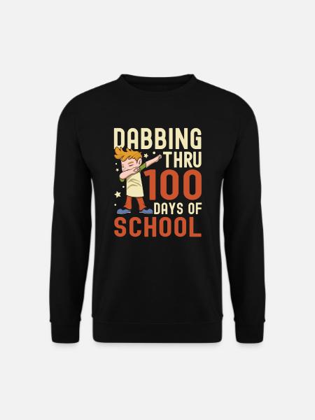 Dabbing durch 100 Tage Schullehrer Schüler - Unisex Pullover - Schwarz