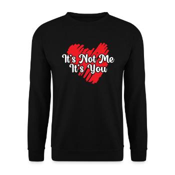 Valentinstag Herztag Amor Liebe Beziehung - Unisex Pullover - Schwarz - Vorne - Alina (178cm) & Michal (187cm)
