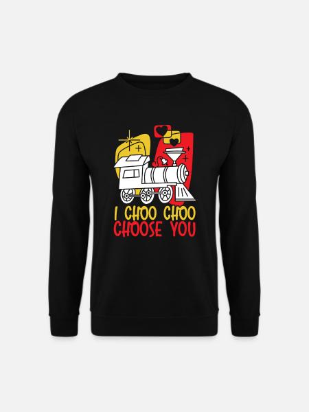 I Choo Choo Wählen Sie Valentinstag Zug Liebhaber - Unisex Pullover - Schwarz