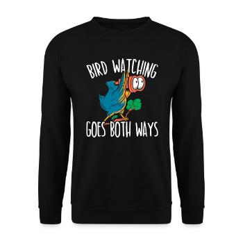 Bird Watching Goes Both Ways Bird Conspiracy - Unisex Sweatshirt - black - Front - Alina (178cm) & Michal (187cm)