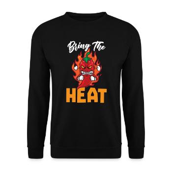 Bring The Heat Chili Spicy Food Lover Chipotle - Unisex Sweatshirt - black - Front - Alina (178cm) & Michal (187cm)