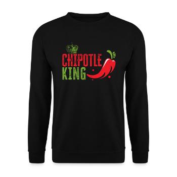 Chipotle King Chili Flavor Spicy Food Lover - Unisex Sweatshirt - black - Front - Alina (178cm) & Michal (187cm)