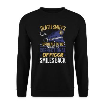 Correctional Officer Warden Jail Prison Guard - Unisex Sweatshirt - black - Front - Alina (178cm) & Michal (187cm)