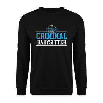 Criminal Babysitter Jail Guard Correction Officer - Unisex Sweatshirt - black - Front - Alina (178cm) & Michal (187cm)