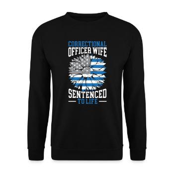 Ehefrau des Justizvollzugsbeamten zu lebenslanger Haft verurteilt - Unisex Pullover - Schwarz - Vorne - Alina (178cm) & Michal (187cm)