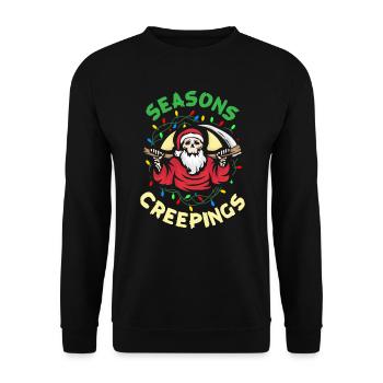 Seasons Creepings Nu Goth Okkulter Hexe Satanismus - Unisex Pullover - Schwarz - Vorne - Alina (178cm) & Michal (187cm)