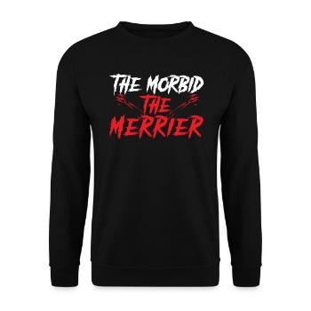 The Morbid The Merrier Nu Goth Occult Witchcraft - Unisex Sweatshirt - black - Front - Alina (178cm) & Michal (187cm)