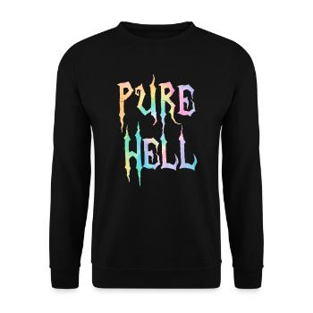 Reine Hölle Nu Goth Okkulte Hexerei Hexe Satanismus - Unisex Pullover - Schwarz - Vorne - Alina (178cm) & Michal (187cm)