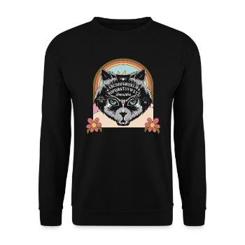 Nu Goth Japanische ästhetische okkulte Hexerei Hexe - Unisex Pullover - Schwarz - Vorne - Alina (178cm) & Michal (187cm)