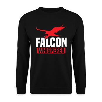 Falknerei Falkenflüsterer Jagdmeister Falkner - Unisex Pullover - Schwarz - Vorne - Alina (178cm) & Michal (187cm)