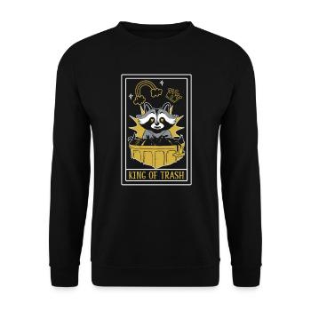 King Of Trash Tarot Card Reading Occult Dark Magic - Unisex Pullover - Schwarz - Vorne - Alina (178cm) & Michal (187cm)
