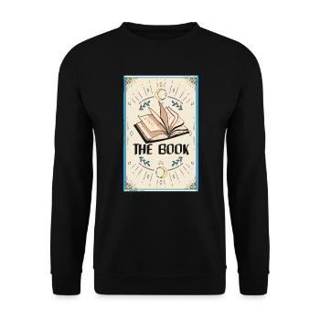 Das Buch Tarotkarte lesen okkulte dunkle Magie - Unisex Pullover - Schwarz - Vorne - Alina (178cm) & Michal (187cm)
