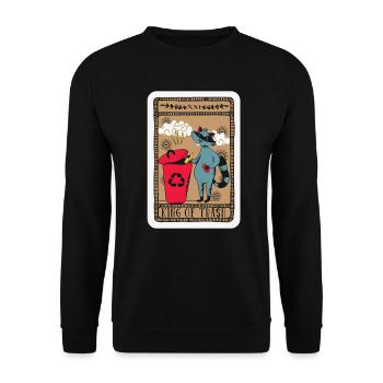 Roi de la carte de tarot poubelle lecture de magie noire occulte - Sweat-shirt Unisexe - noir - Devant - Alina (178cm) & Michal (187cm)