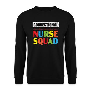 Correctional Nurse Medical Worker Gefängniskrankenschwester - Unisex Pullover - Schwarz - Vorne - Alina (178cm) & Michal (187cm)