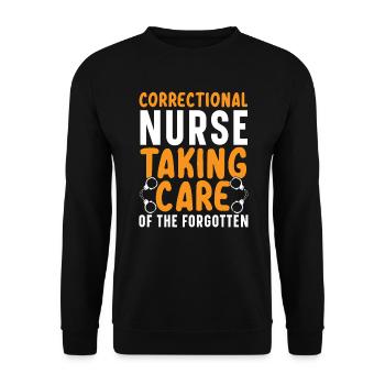 Une infirmière correctionnelle s’occupe des oubliés - Sweat-shirt Unisexe - noir - Devant - Alina (178cm) & Michal (187cm)