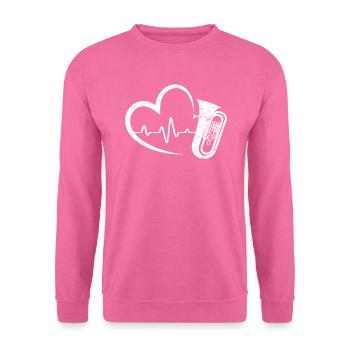 Tubaspieler Musikinstrument Instrumentalist - Unisex Pullover - Pink - Vorne