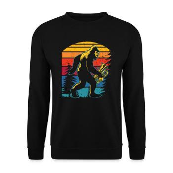 Bigfoot Joueur de tuba Musicien d’instruments de musique - Sweat-shirt Unisexe - noir - Devant - Alina (178cm) & Michal (187cm)