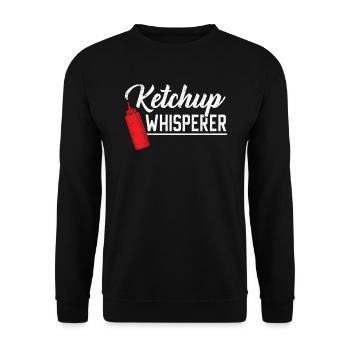 Gewürze Food Lover Tomatenketchup Flüsterer - Unisex Pullover - Schwarz - Vorne - Alina (178cm) & Michal (187cm)