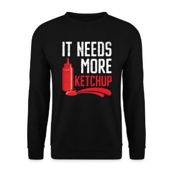 It Needs More Ketchup King Ketchup Queen - Unisex Sweatshirt - black - Front - Alina (178cm) & Michal (187cm)